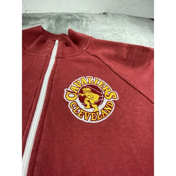 Cleveland Cavaliers Jacket Hardwood Classics Red Mitchell & Ness Sz L Basketball - Picture 4 of 8